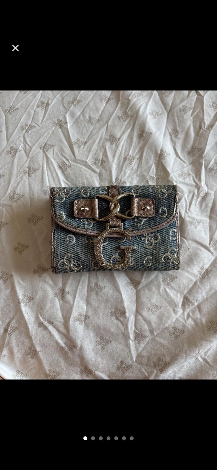 guess vintage y2k denim wallet