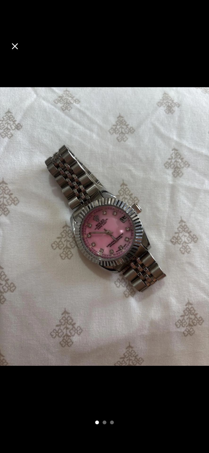 pink rolex watch