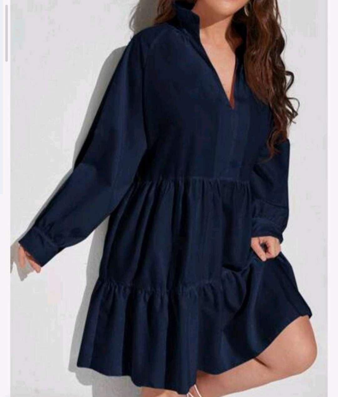 navy blue shein dress