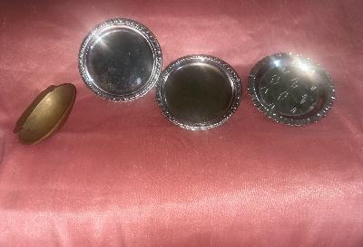 Vintage Silver Coasters & Dish