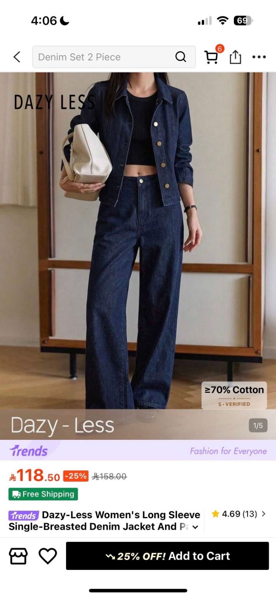 Shein Dazy denim suit