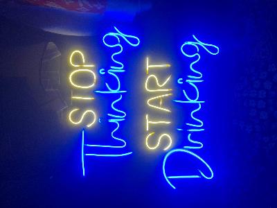 Illuminated nightclub sign