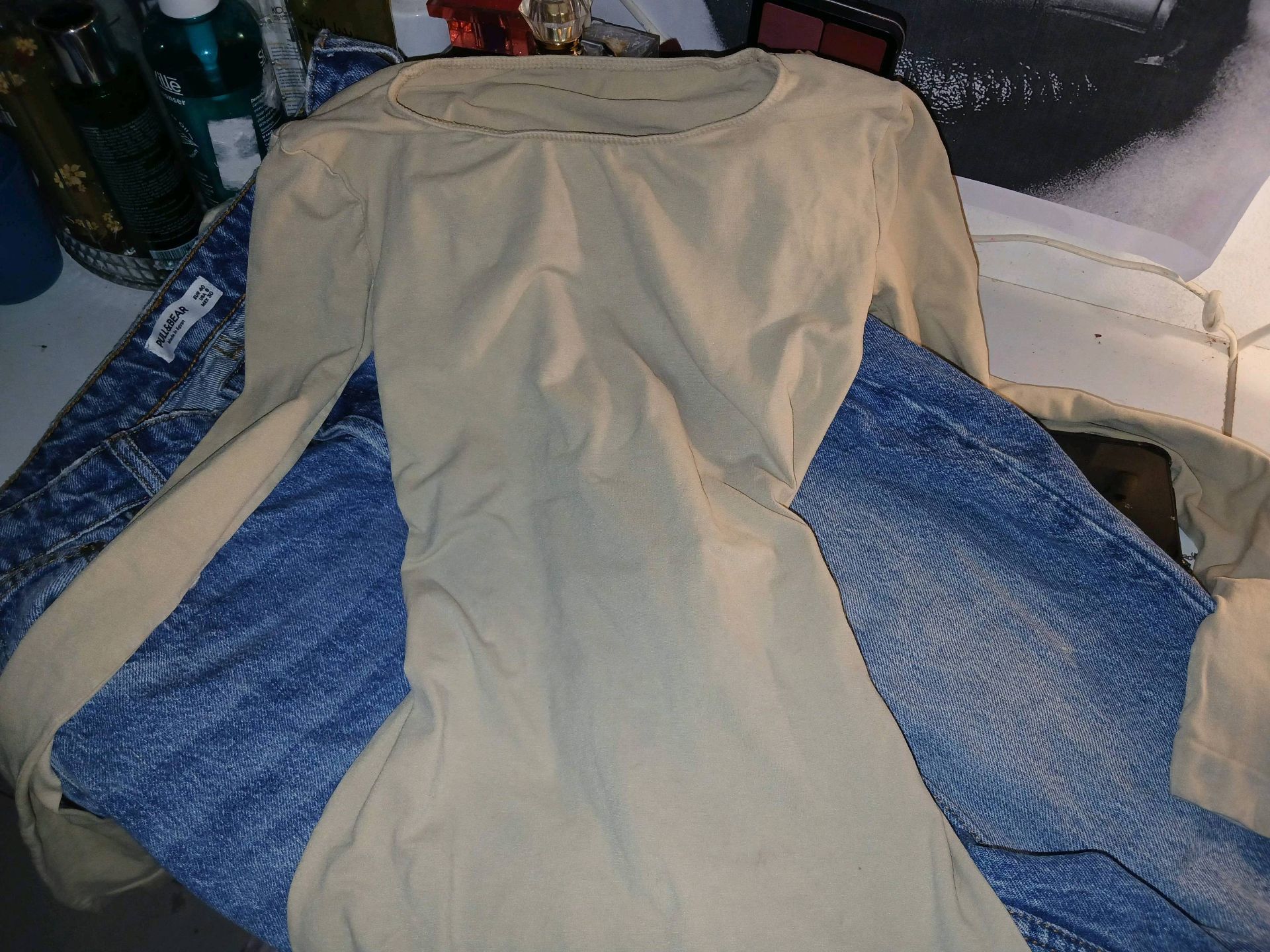 beige basic top