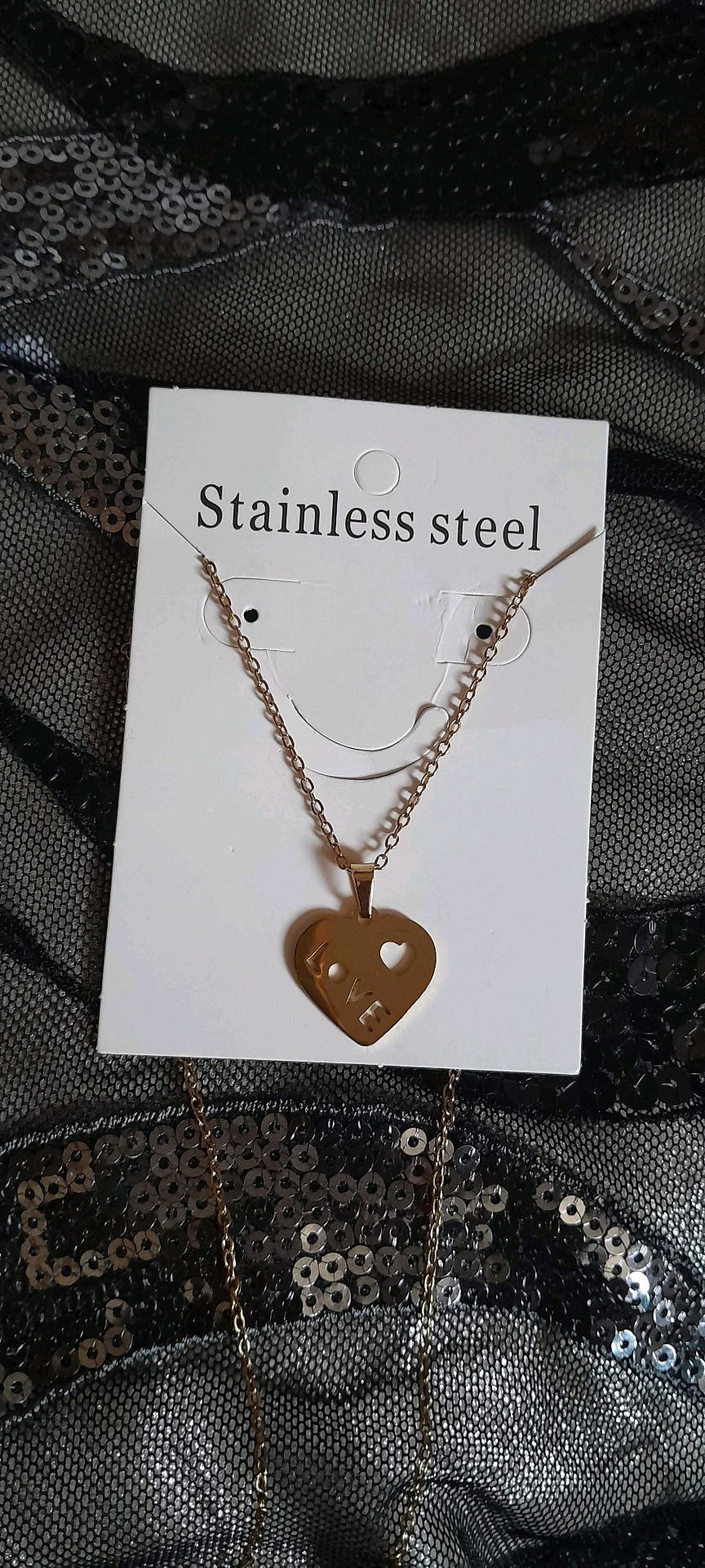 stainless heart necklace