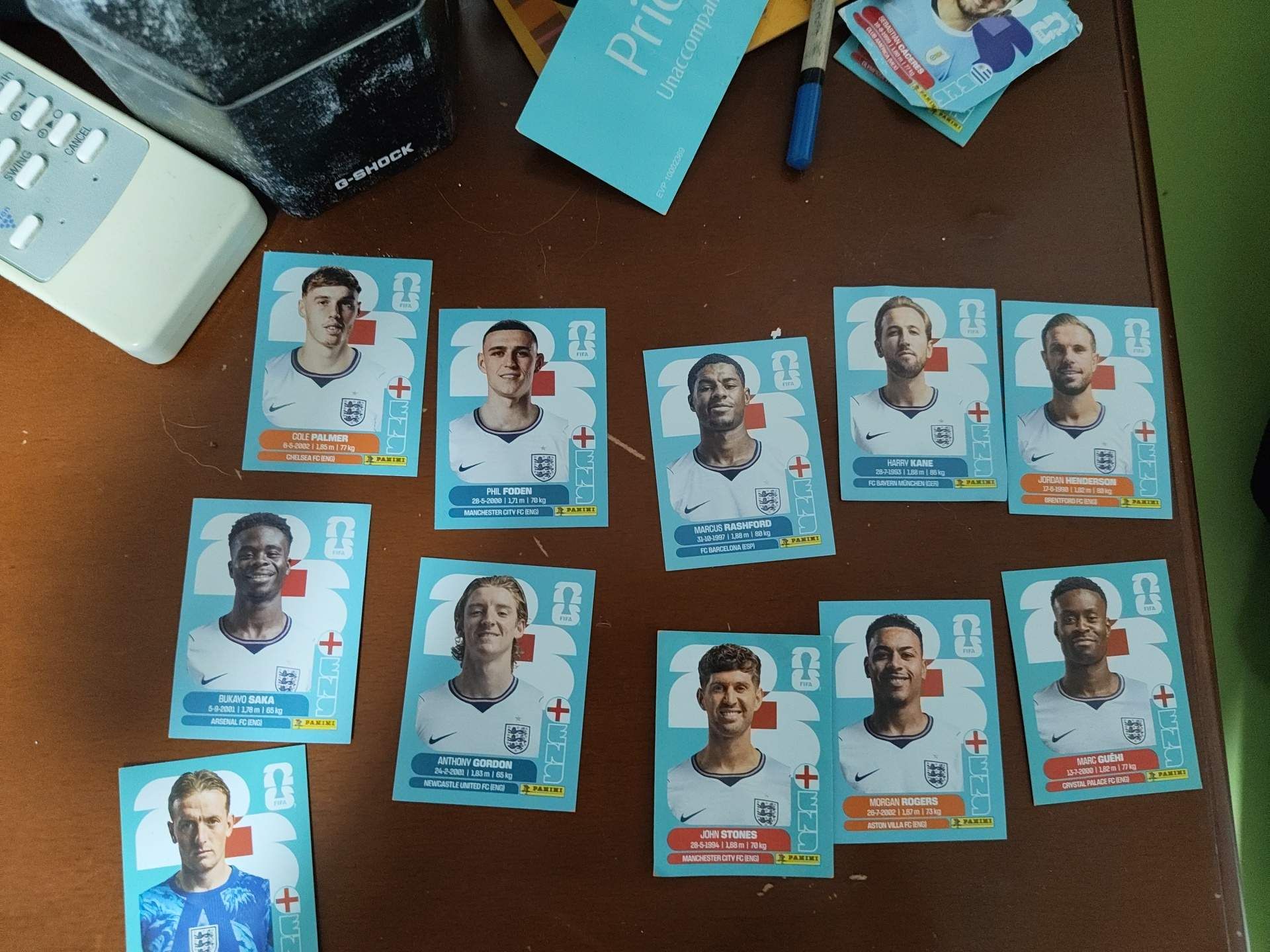 England fifa WC stickers