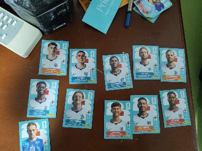 England fifa WC stickers