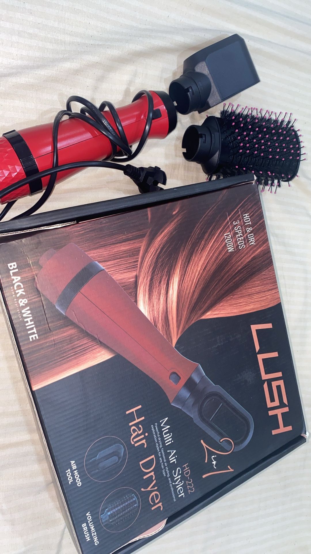 Black & White Lush Hair Dryer