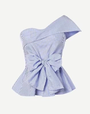 Chiquease Pinstriped One-Shoul