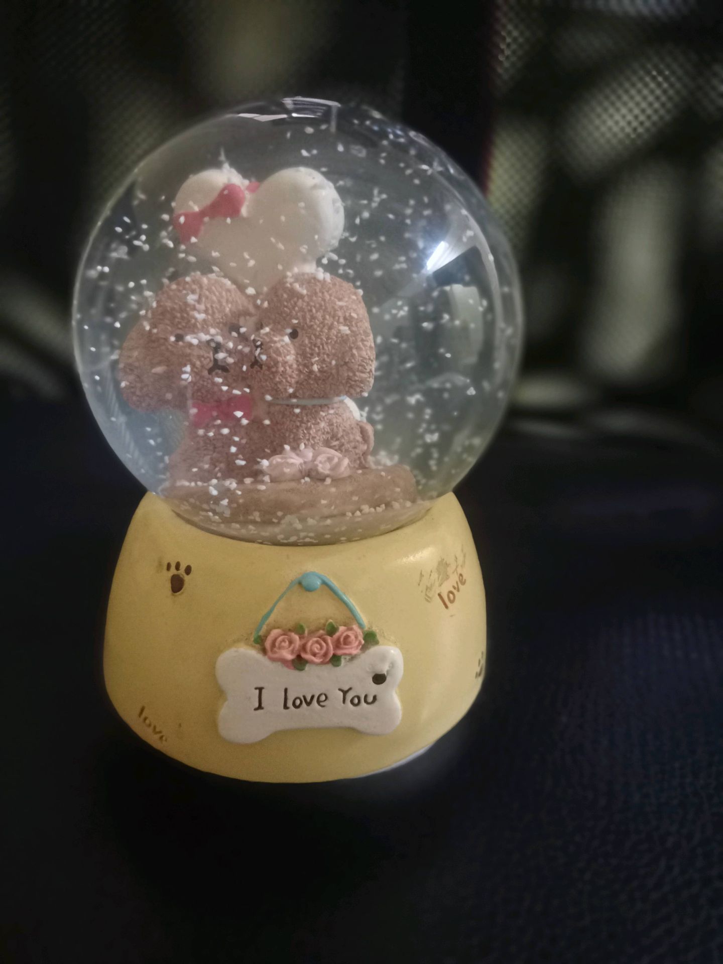 2 Dogs Snow Globe