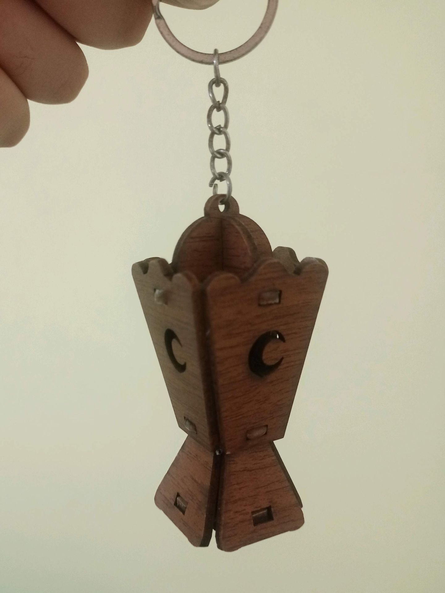 Wooden Keychain with Chain