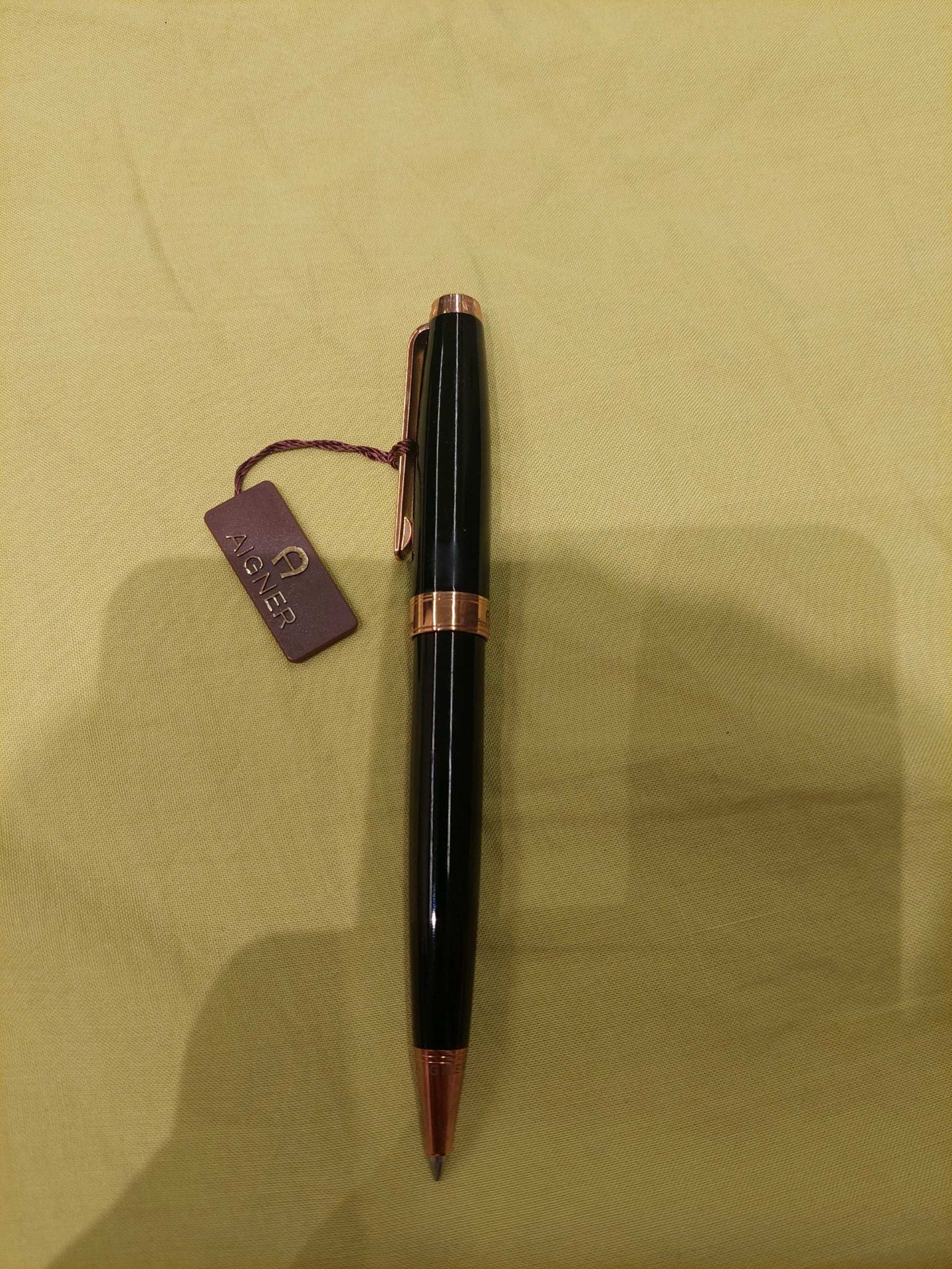 Aigner Black & Rose Gold Pen