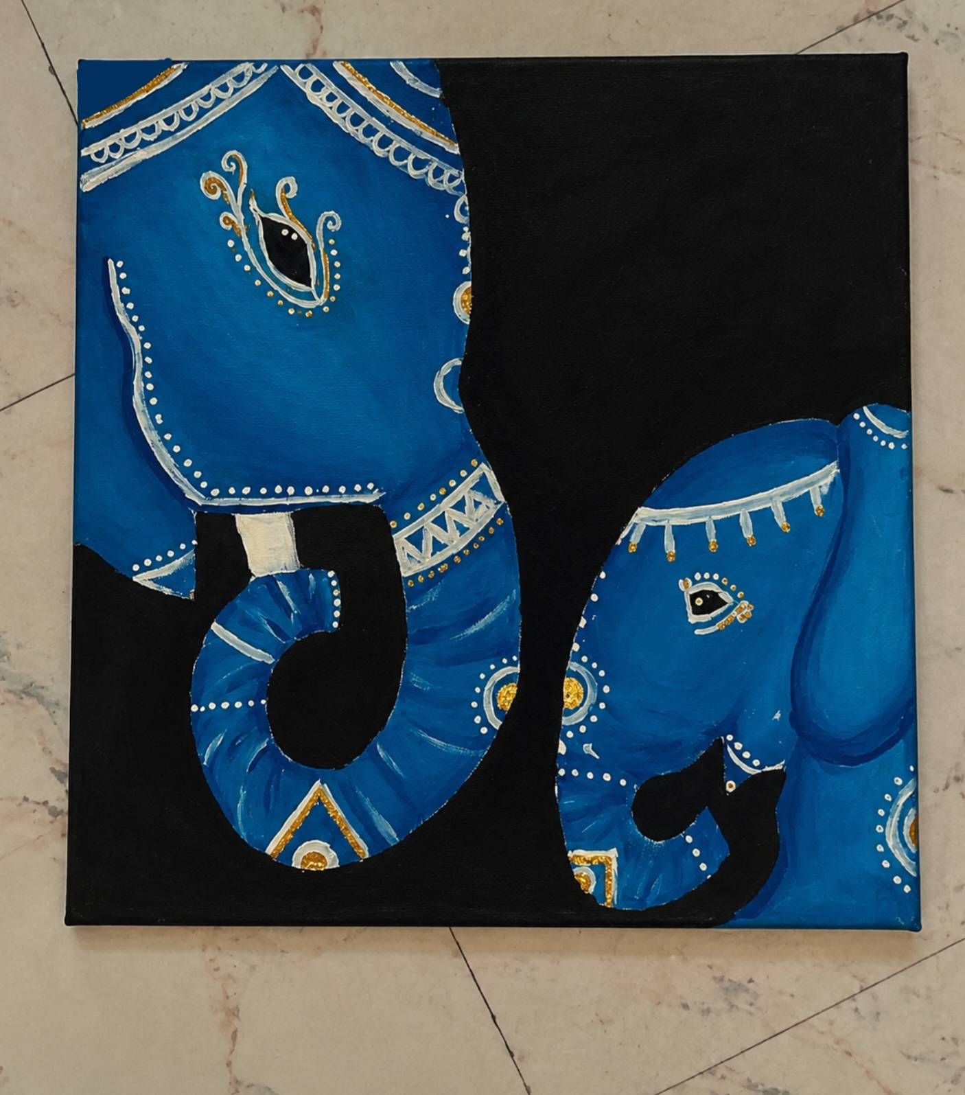 two elephant painting