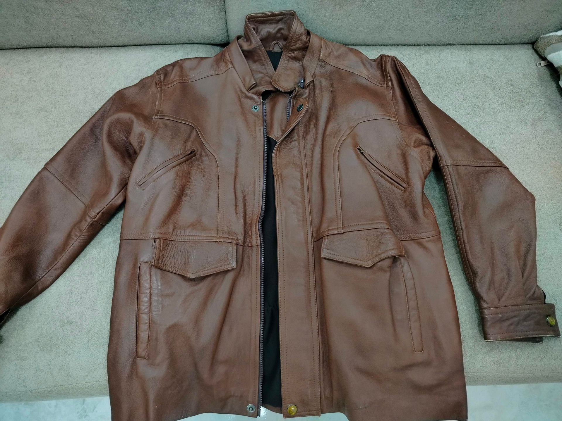 Vintage Brown Leather Jacket