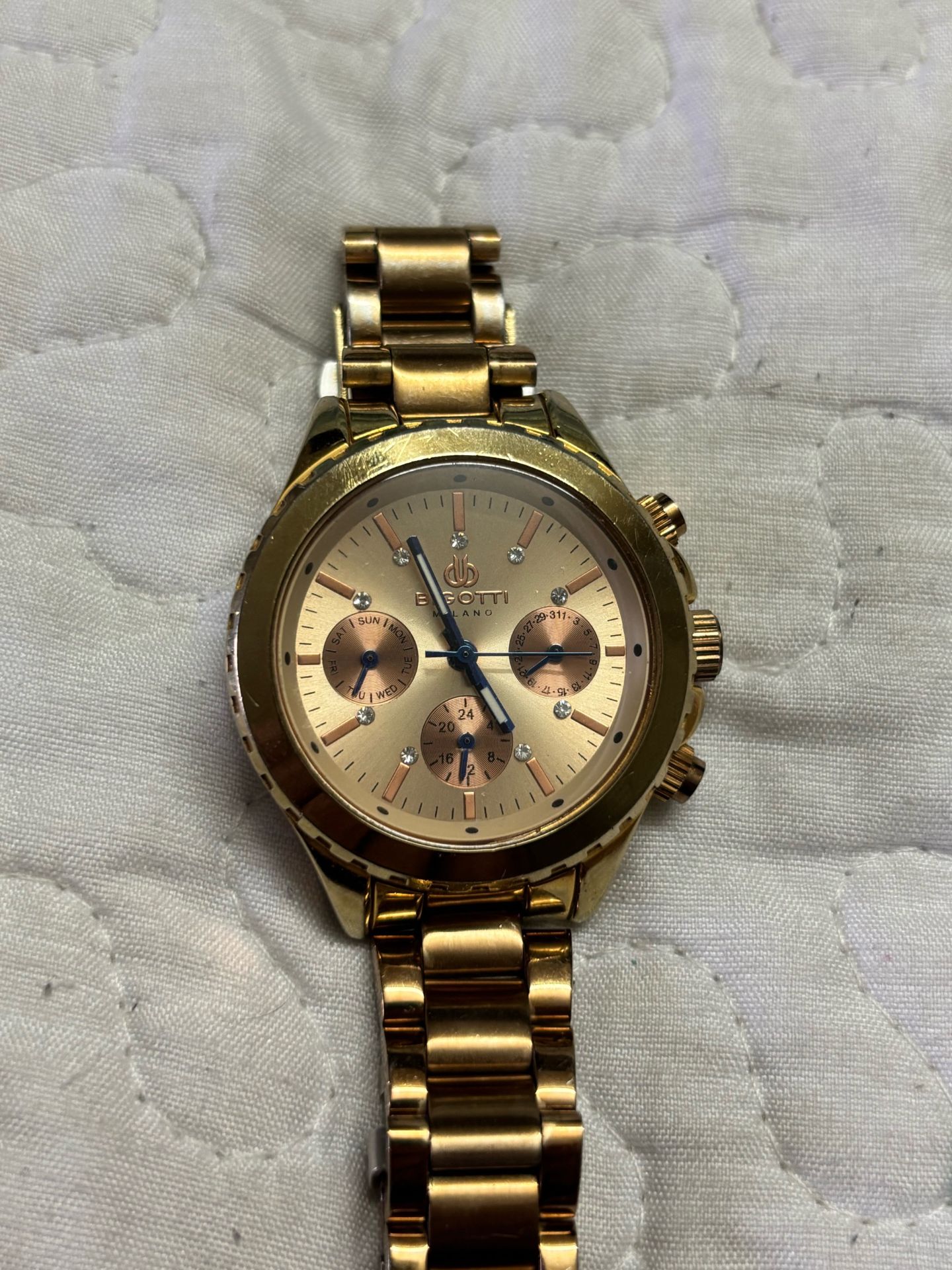Bigotti Chronograph Watch Gold