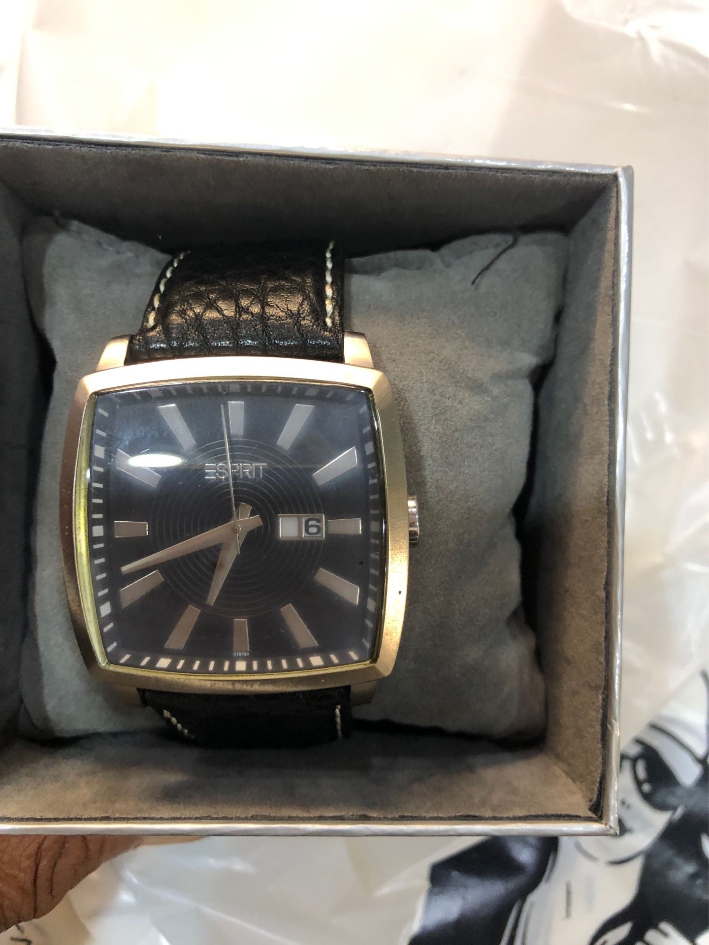 Esprit Watch Black Leather Strap