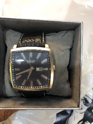 Esprit Watch Black Leather Strap