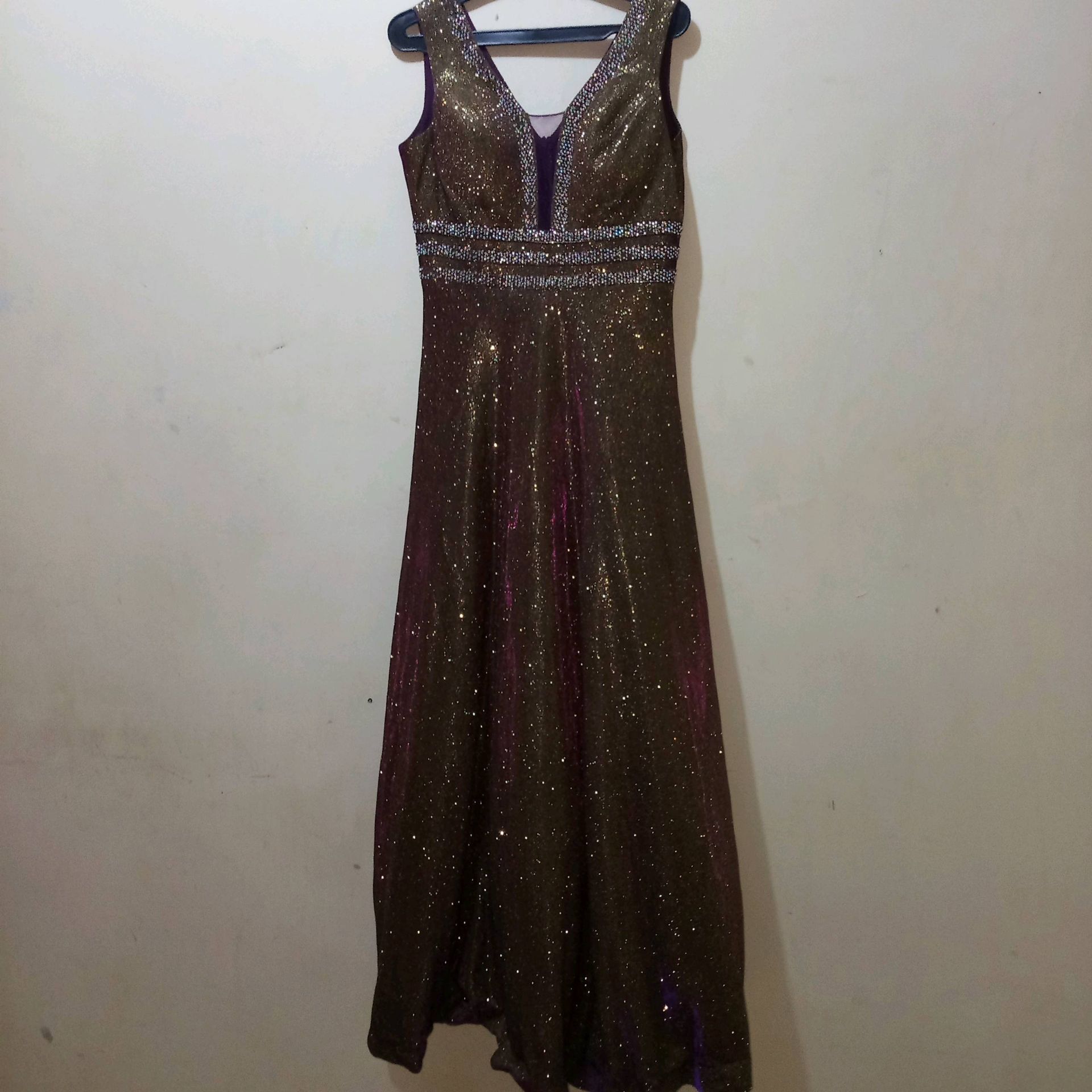 Gold Sequin Evening Dress