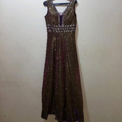 Gold Sequin Evening Dress