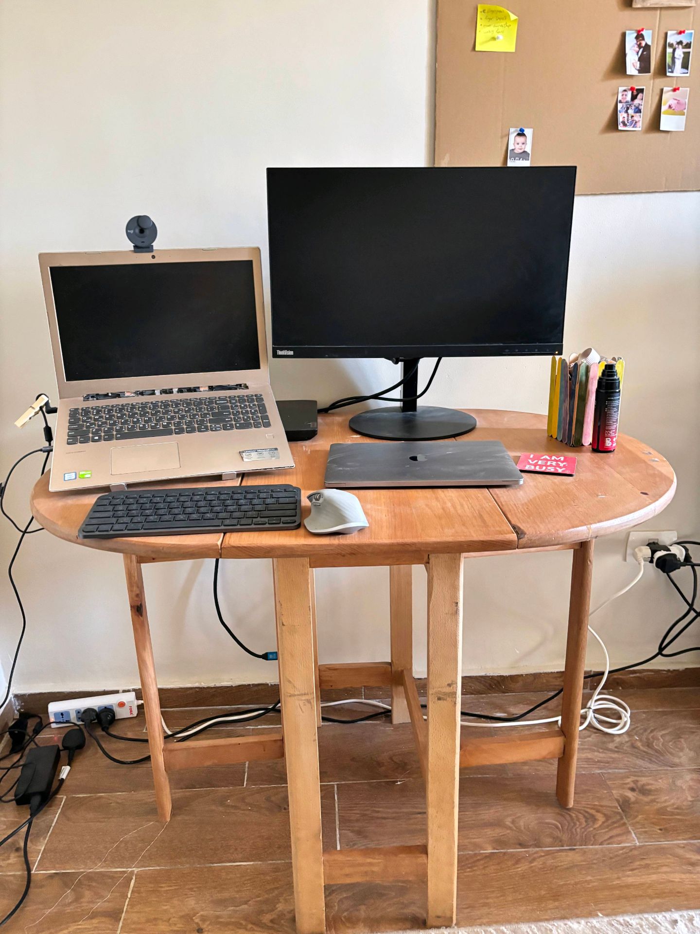 Round Wood Desk