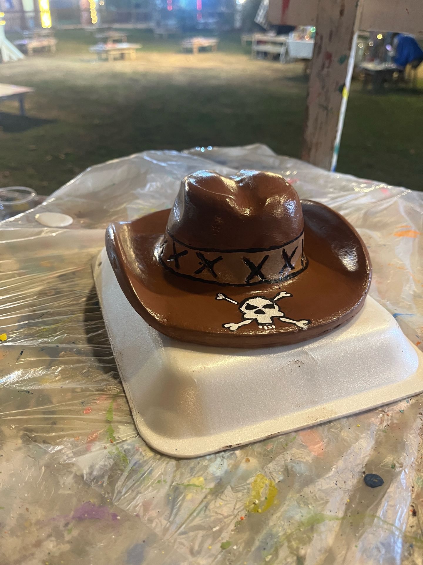 Chocolate Cowboy Hat Figurine
