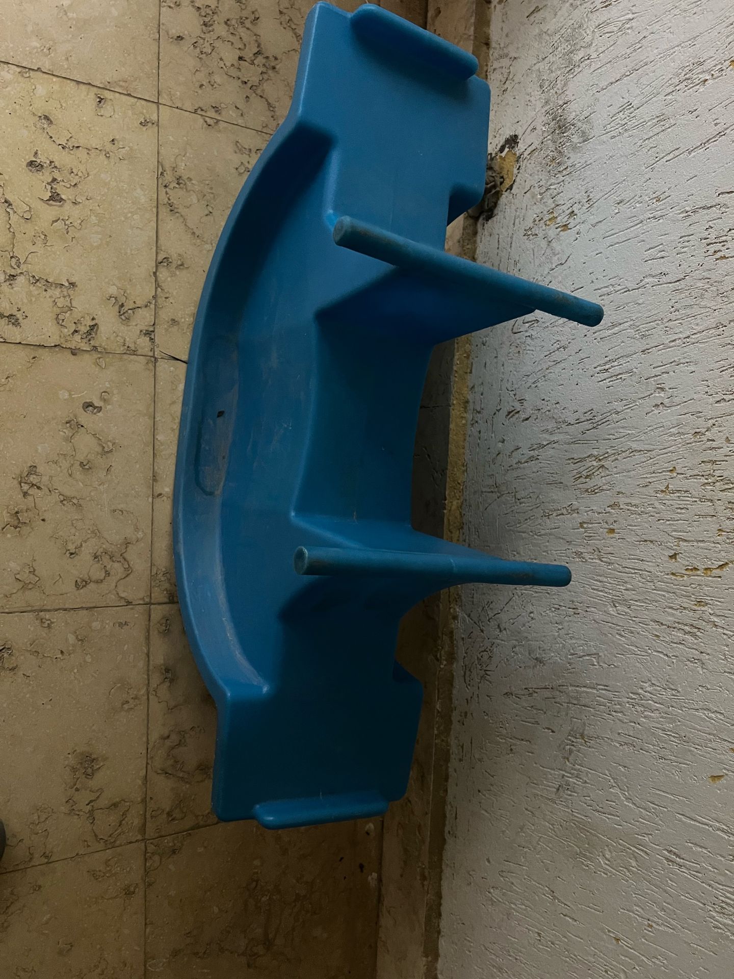 Blue plastic chair