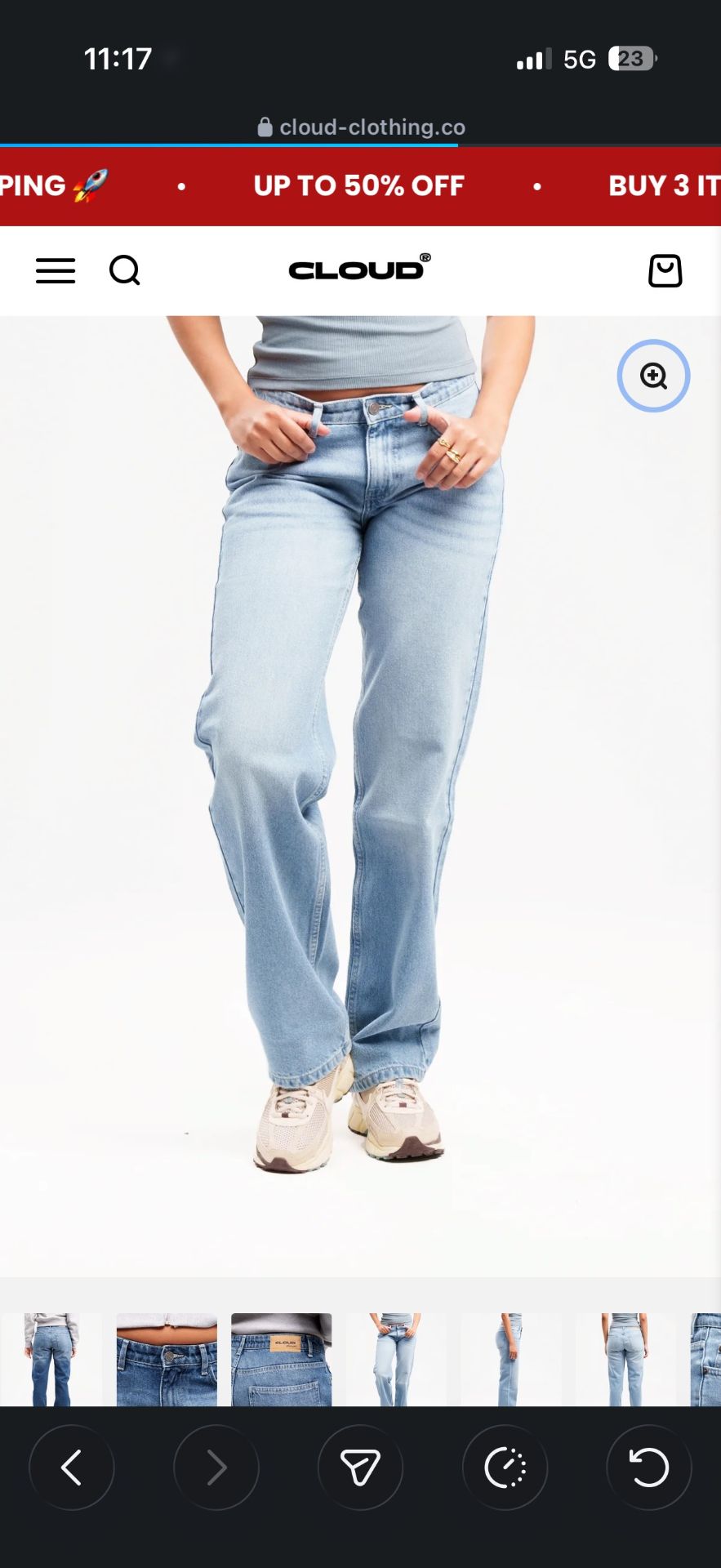Cloud straight jeans