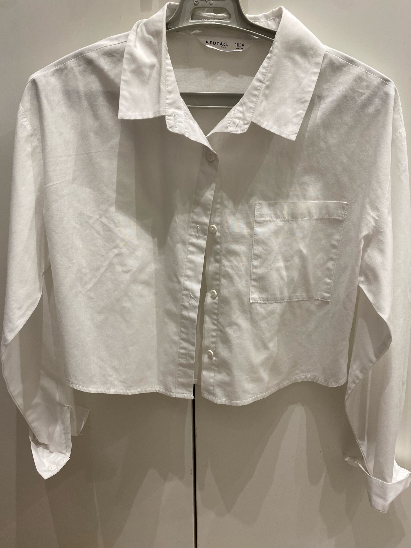 white cropped chemise