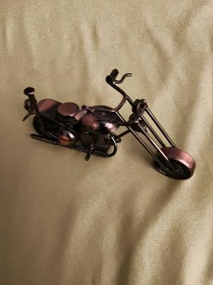 Metal Motorcycle Sculpture