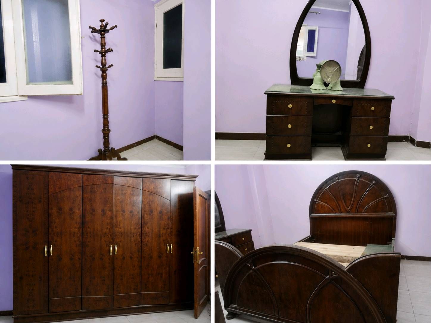 Wooden bedroom furniture set