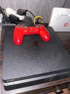 PS4 Console with Red Controller