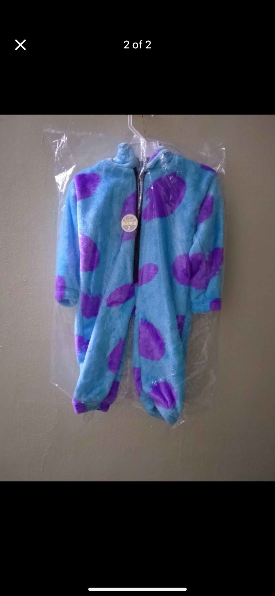 Blue & Purple Heart Onesie