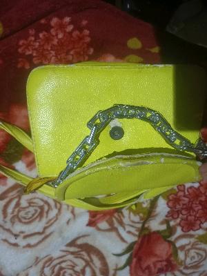 Neon Yellow Wallet