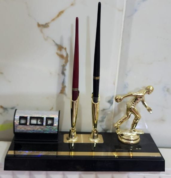 Desk Set with Pens & Trophy
