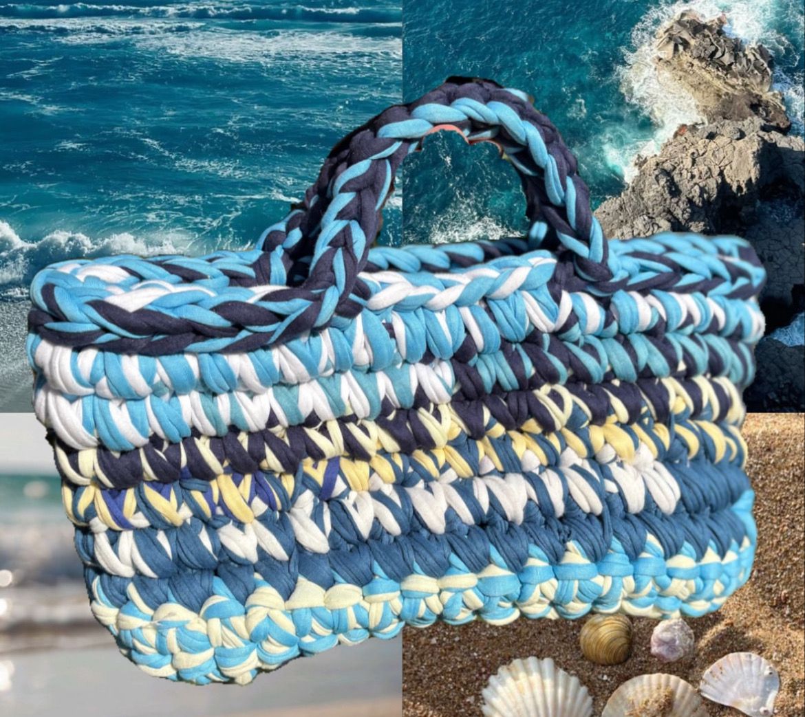 Woven Beach Bag Multi-color