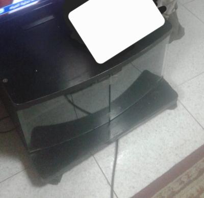 Black Glass TV Stand