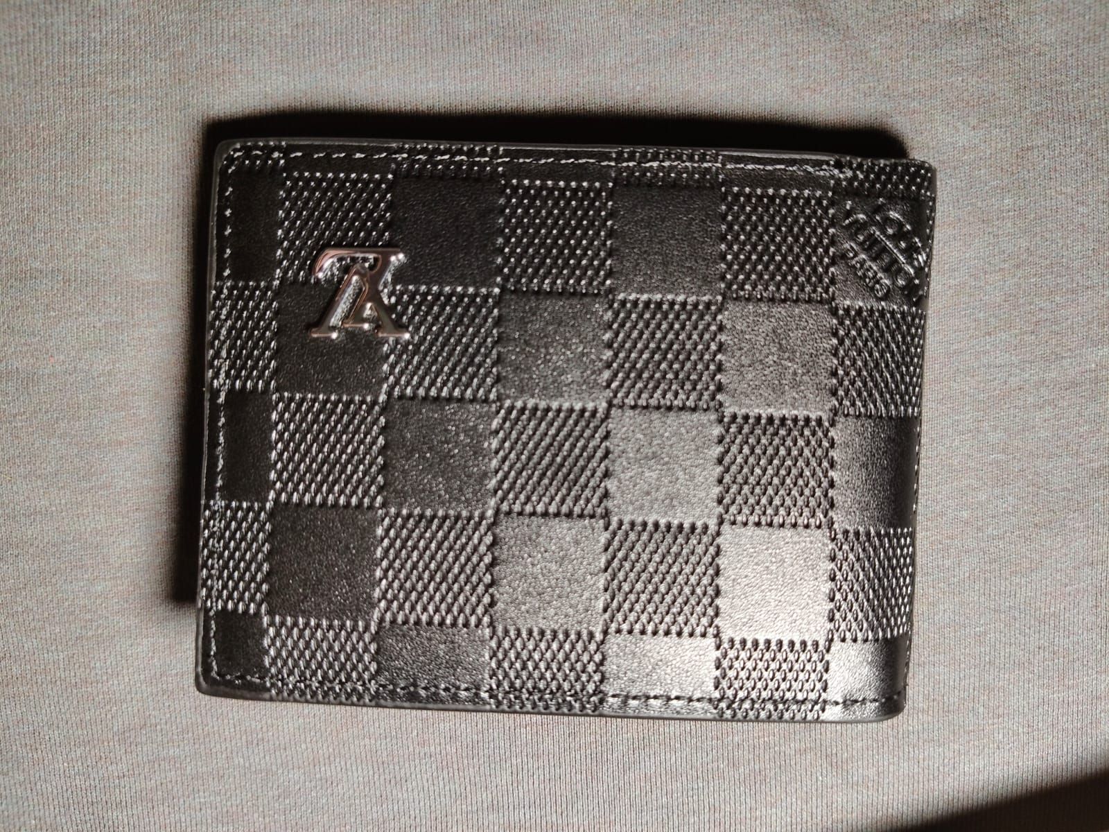 Black & Gray Checkered Wallet