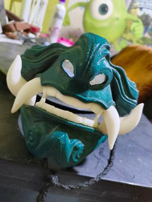 3d printed samurai mask