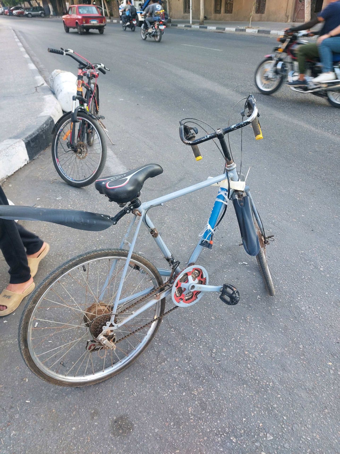 Road Bike Blue & Silver