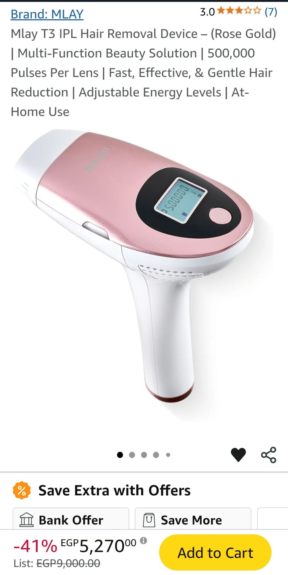 Mlay T3 IPL Hair Removal Device