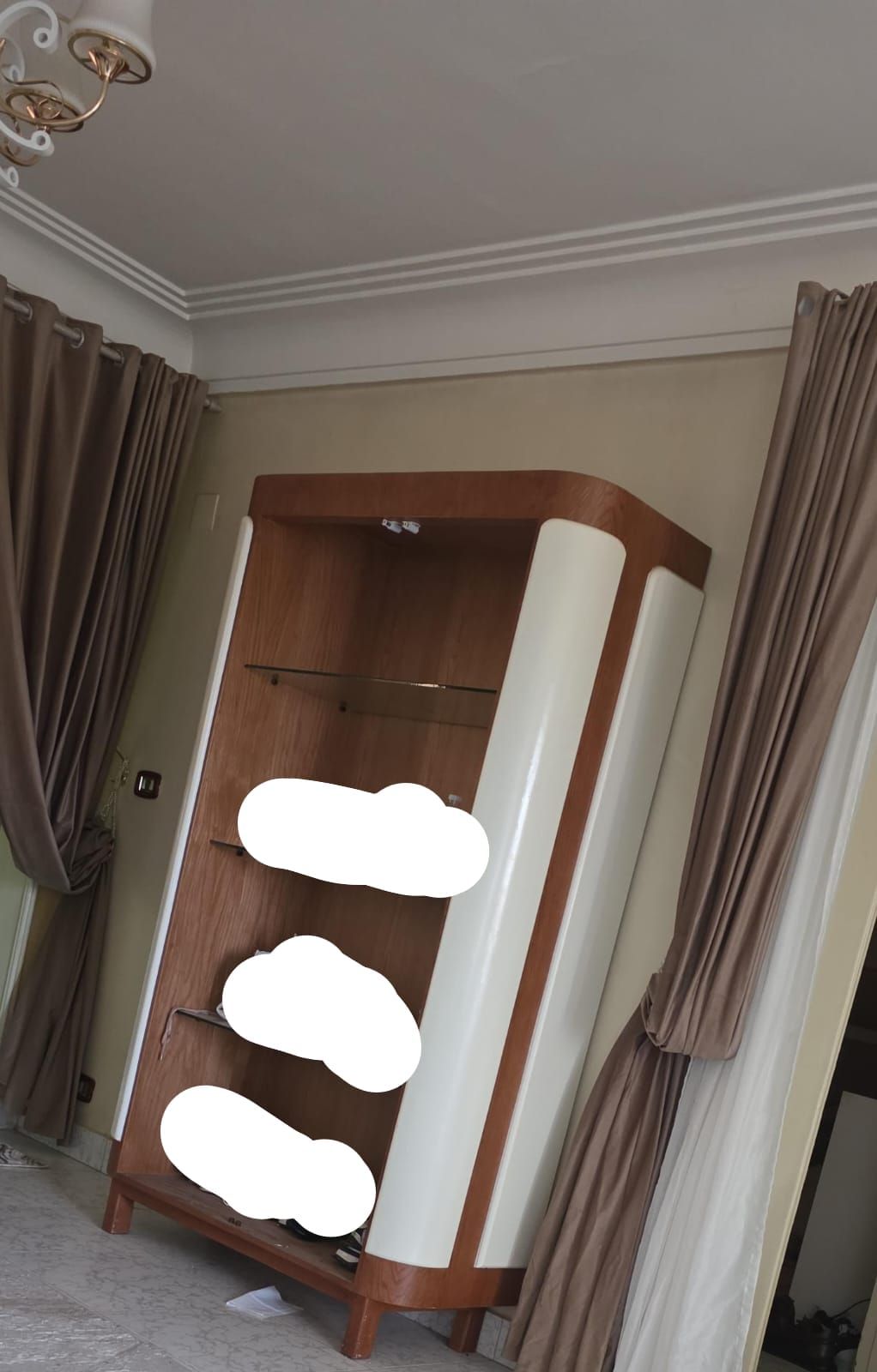 Wood & White Shelving Unit