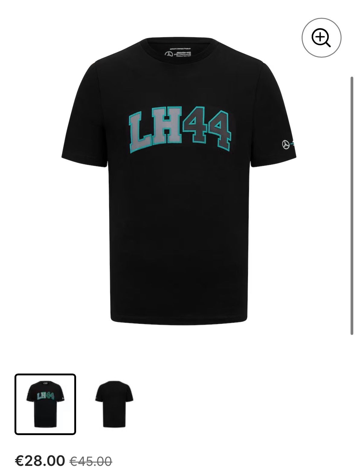 LH44 Mercedes T-Shirt Black (L
