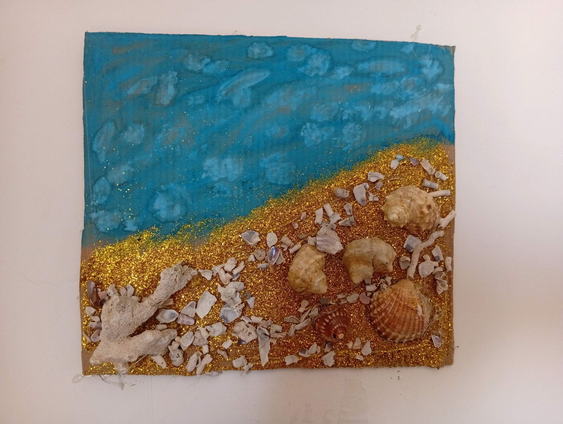 Beach scene resin art
