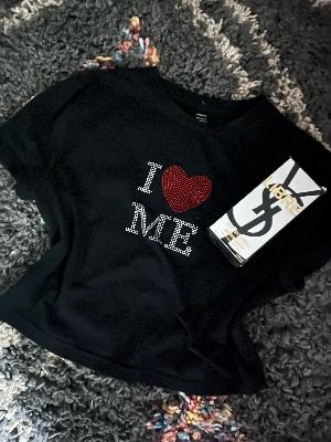 I Love me shein Black T-Shirt