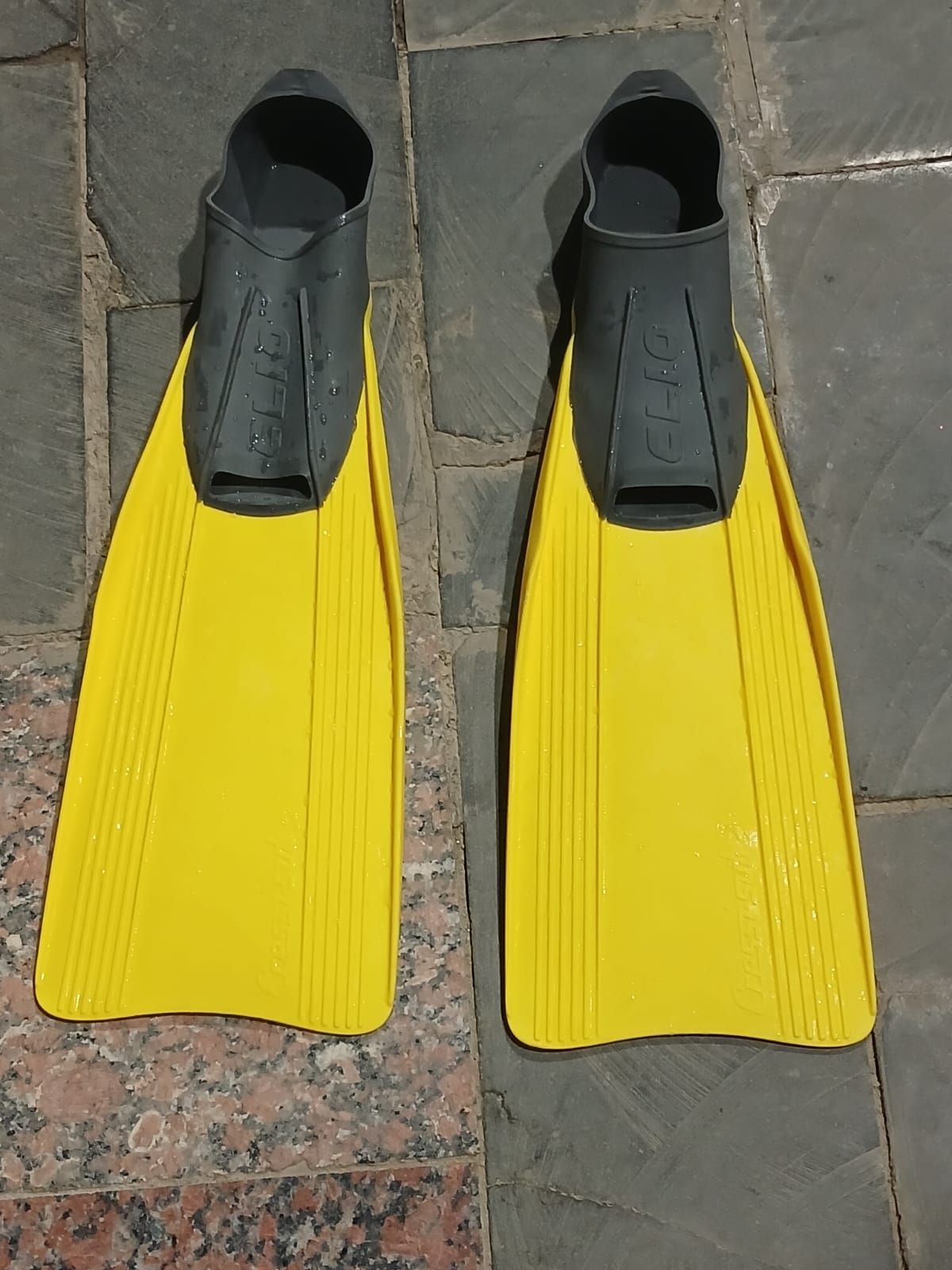 Swimming Fins Pair Yellow