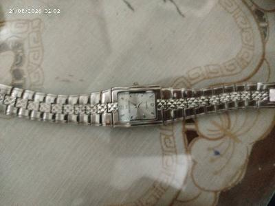 Silver-tone Rectangular Watch