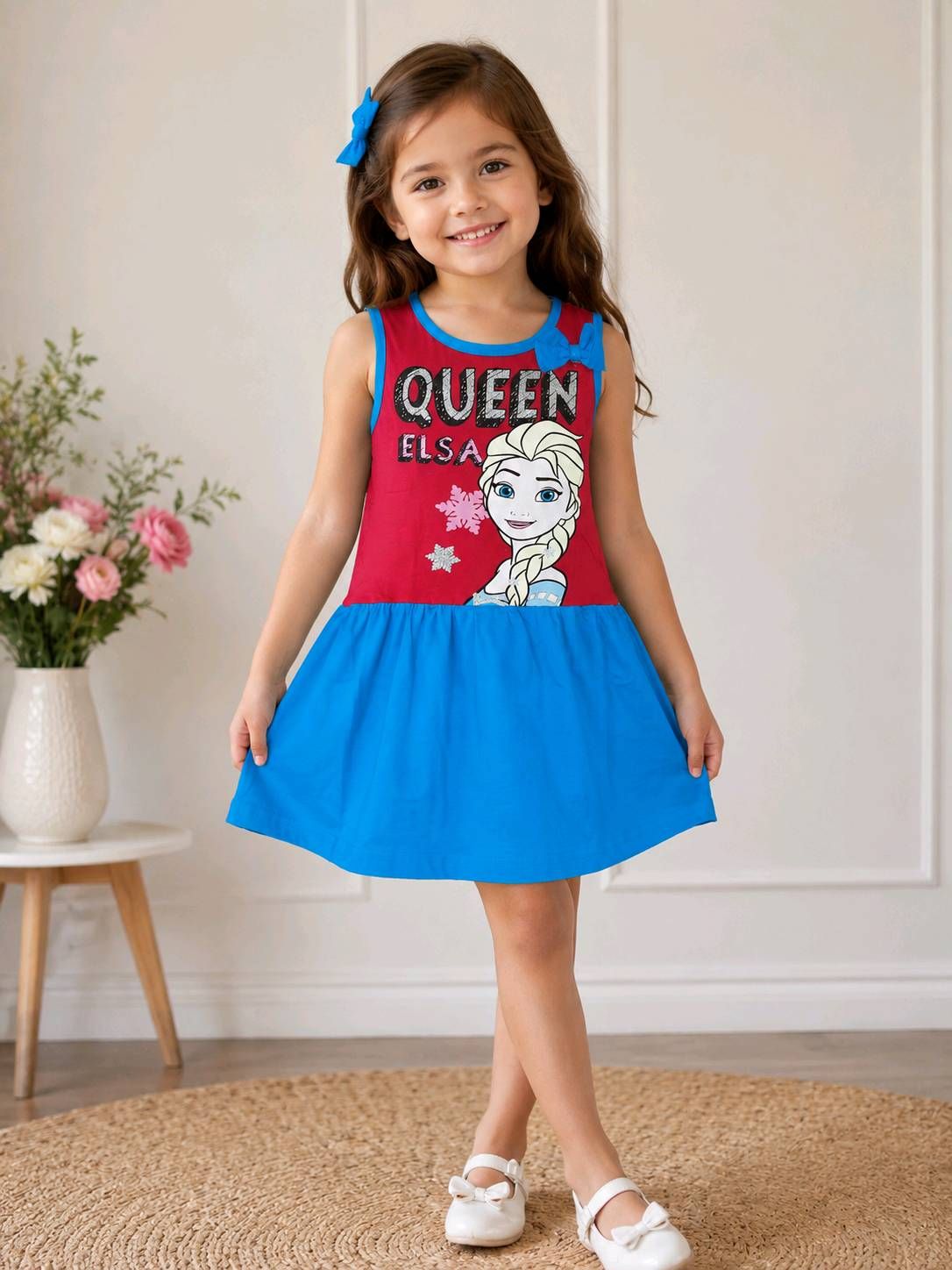 Queen Elsa Dress - Red & Blue