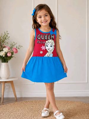 Queen Elsa Dress - Red & Blue