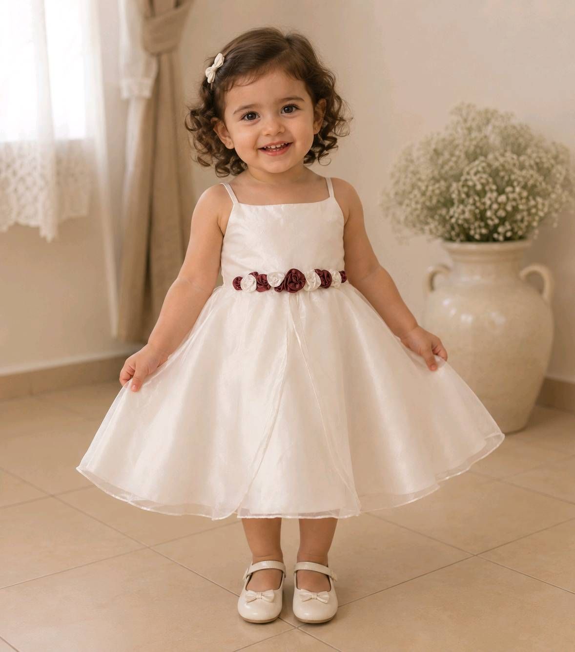 White Flower Girl Dress
