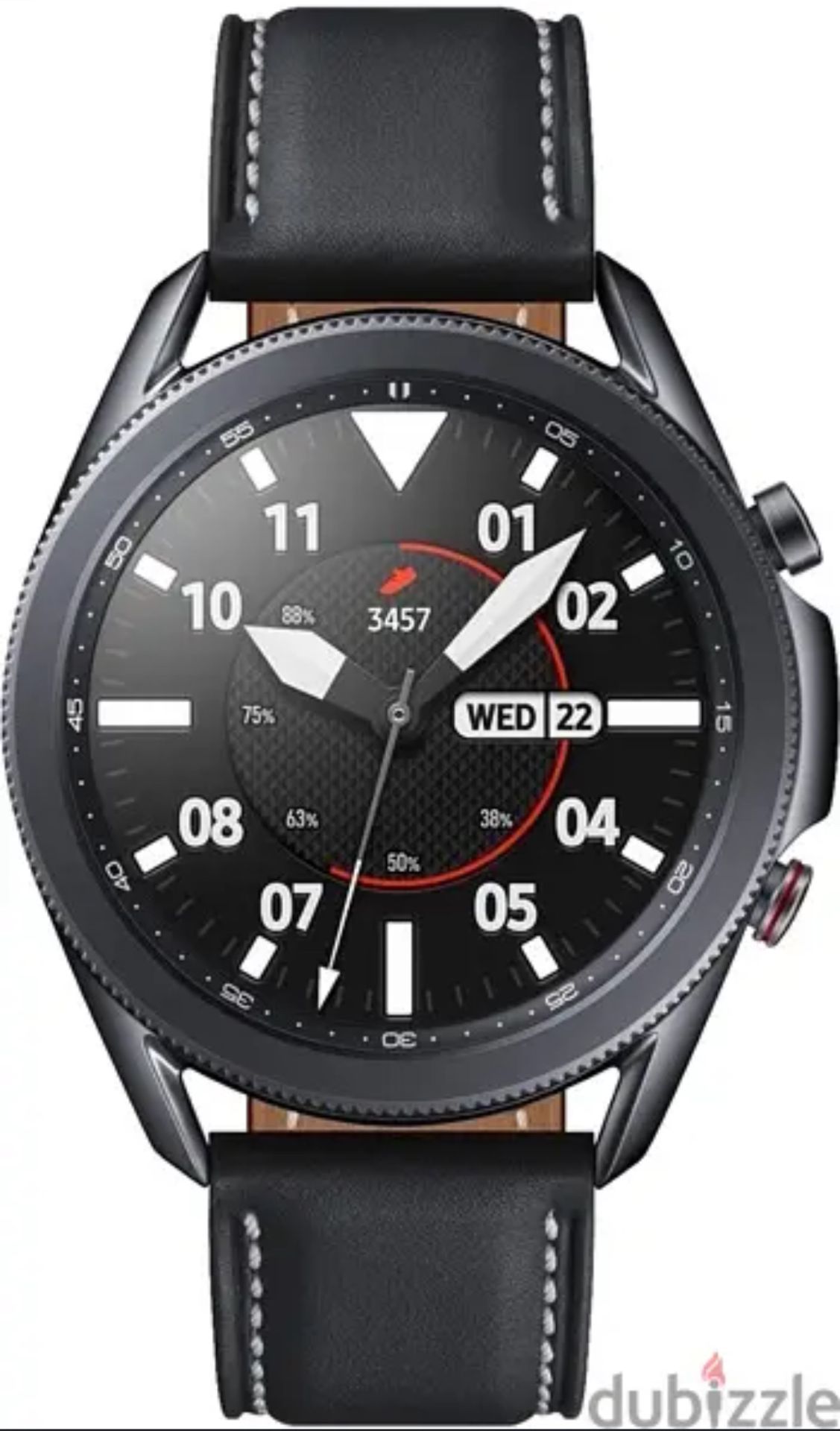 Smartwatch Black Leather Band