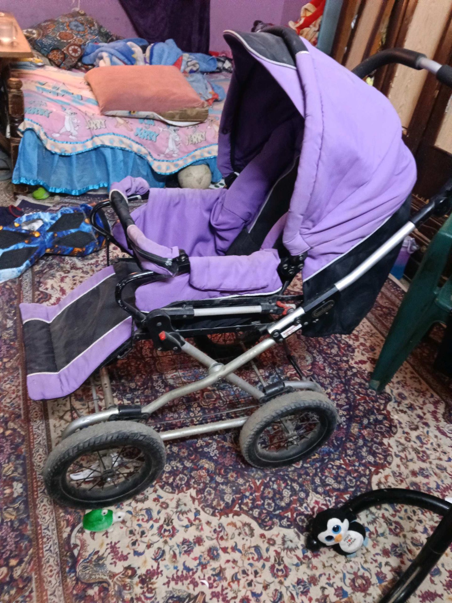 Purple Baby Stroller